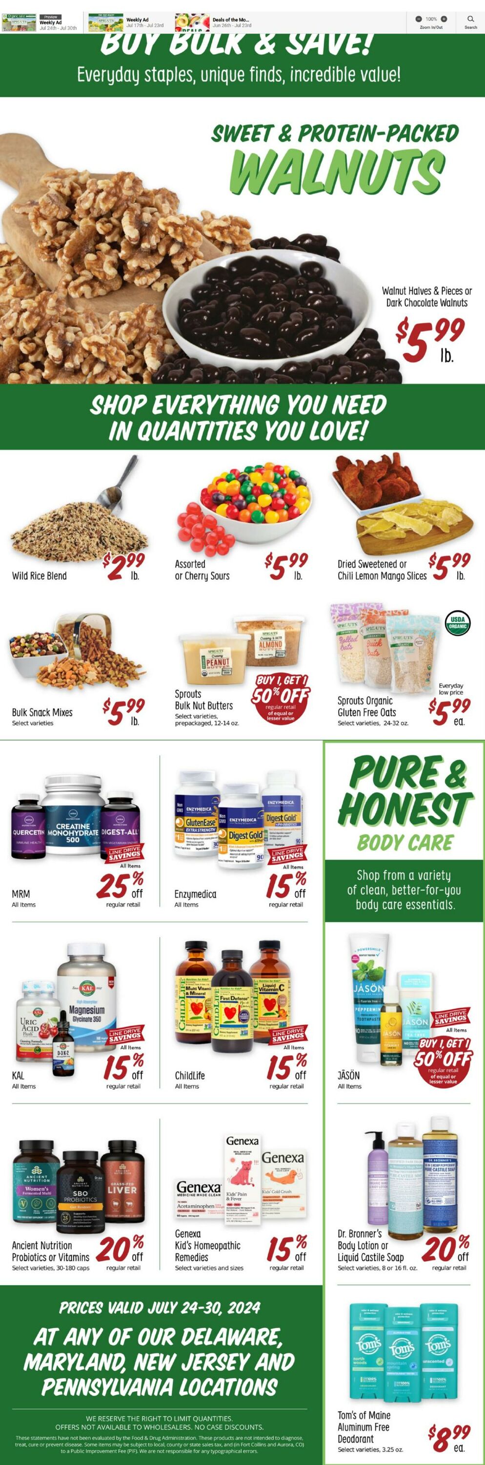 Weekly ad Sprouts 07/24/2024 - 07/30/2024