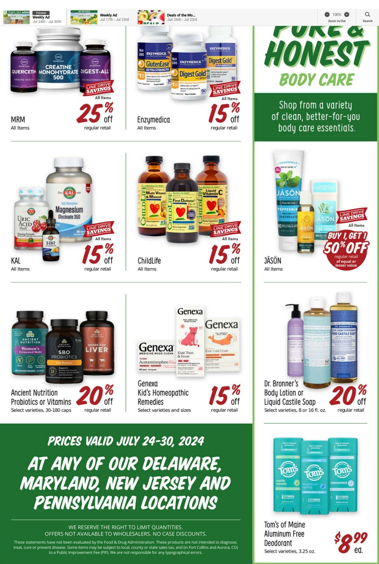 Weekly ad Sprouts 07/24/2024 - 07/30/2024