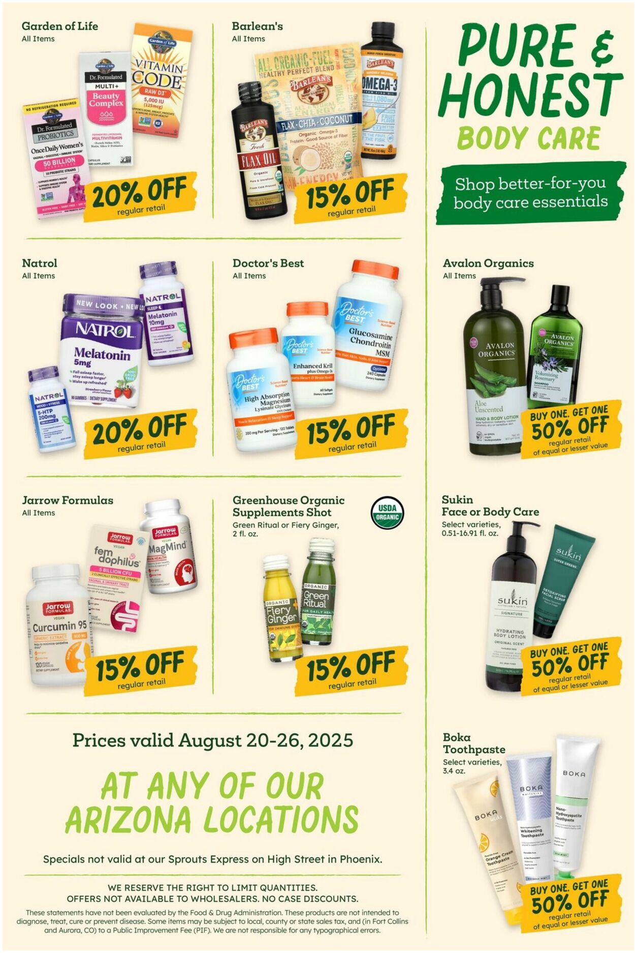 Weekly ad Sprouts 08/20/2025 - 08/26/2025