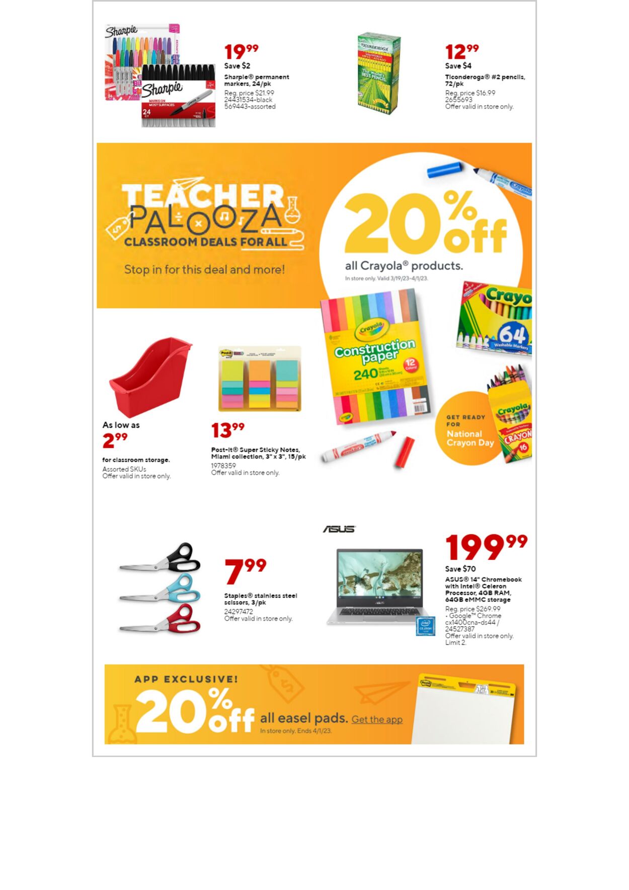 Weekly ad Staples 03/19/2023 - 03/25/2023