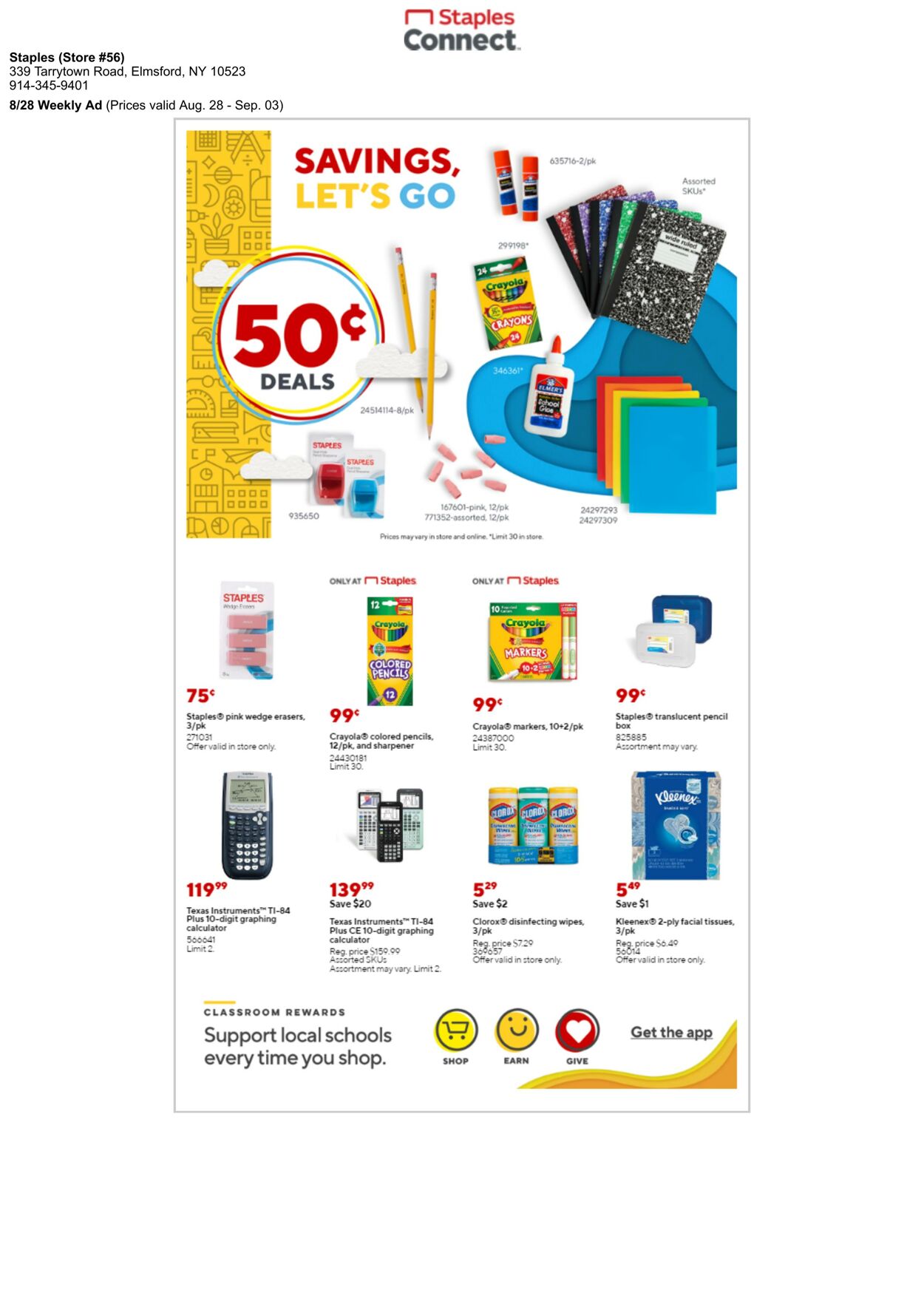 Weekly ad Staples 08/28/2022 - 09/03/2022