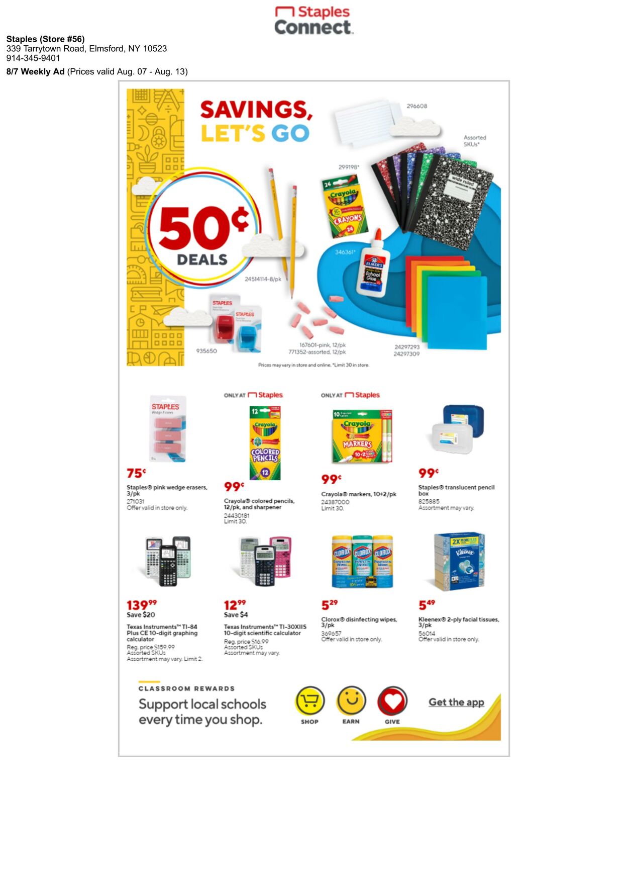 Weekly ad Staples 08/07/2022-08/13/2022