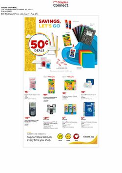 Weekly ad Staples 08/21/2022-08/27/2022