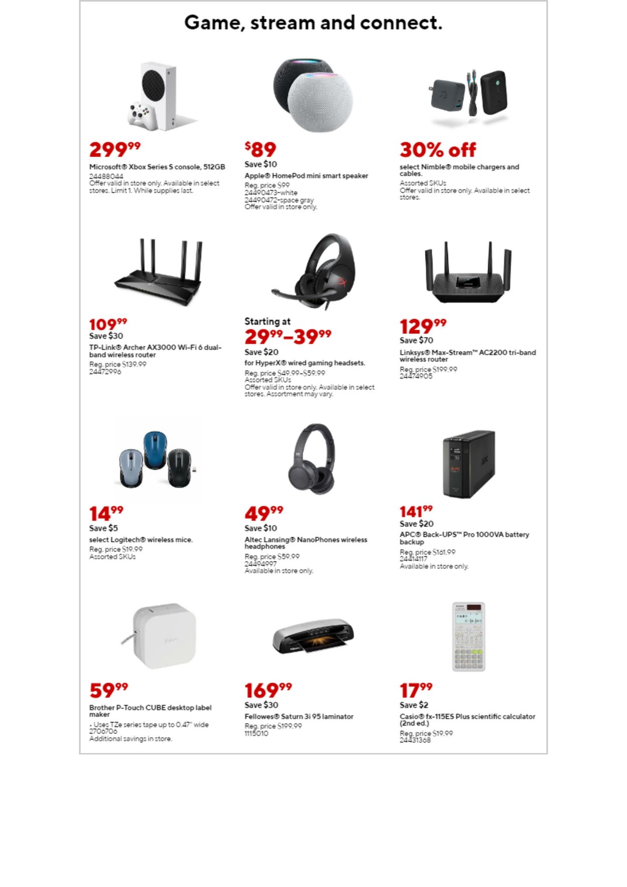 Weekly ad Staples 09/11/2022 - 09/17/2022