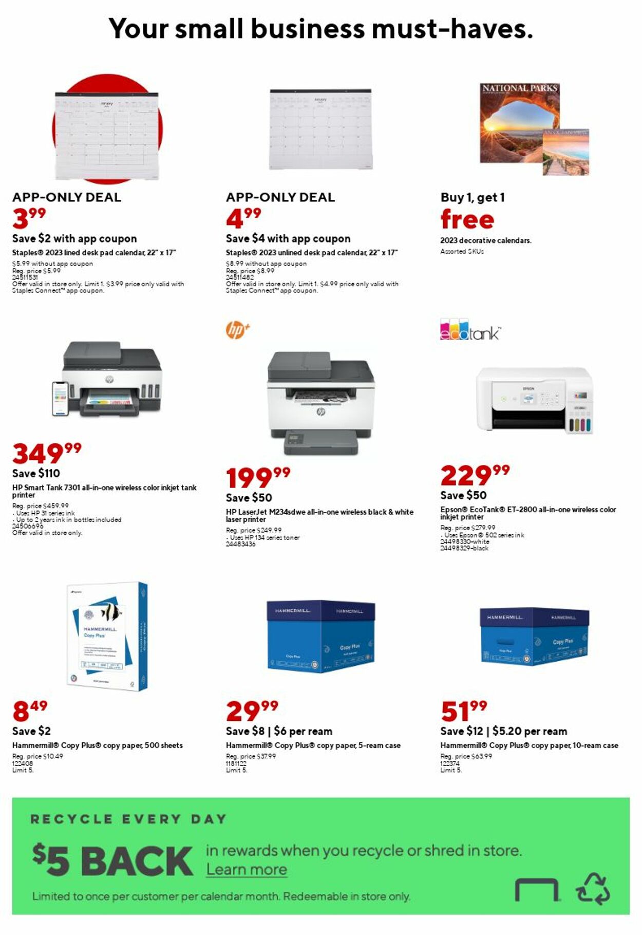 Weekly ad Staples 11/20/2022 - 11/26/2022