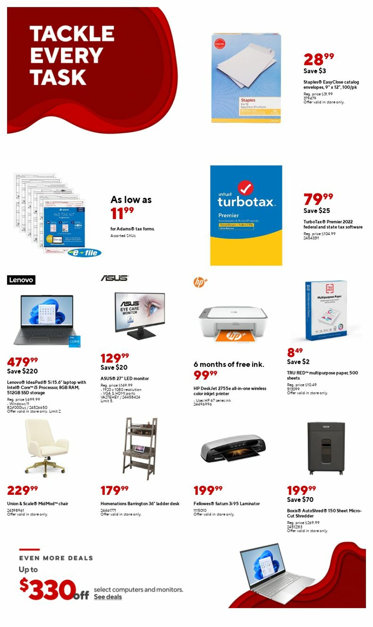 Weekly ad Staples 01/22/2023 - 01/28/2023