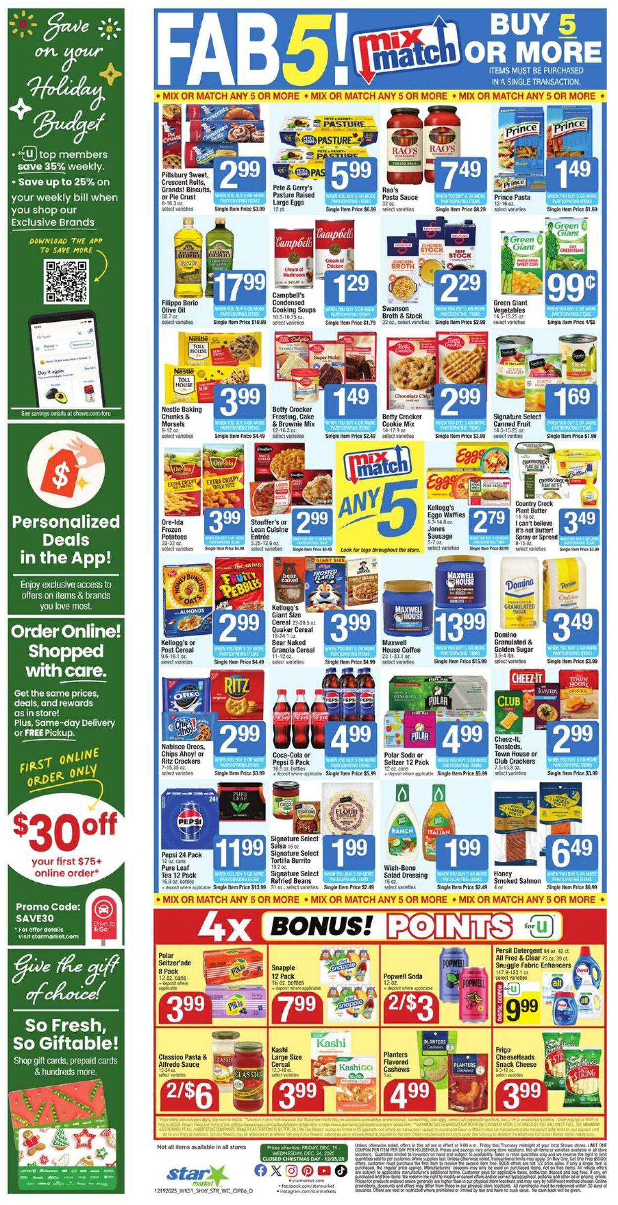 Weekly ad Star Markets 12/19/2025 - 12/24/2025