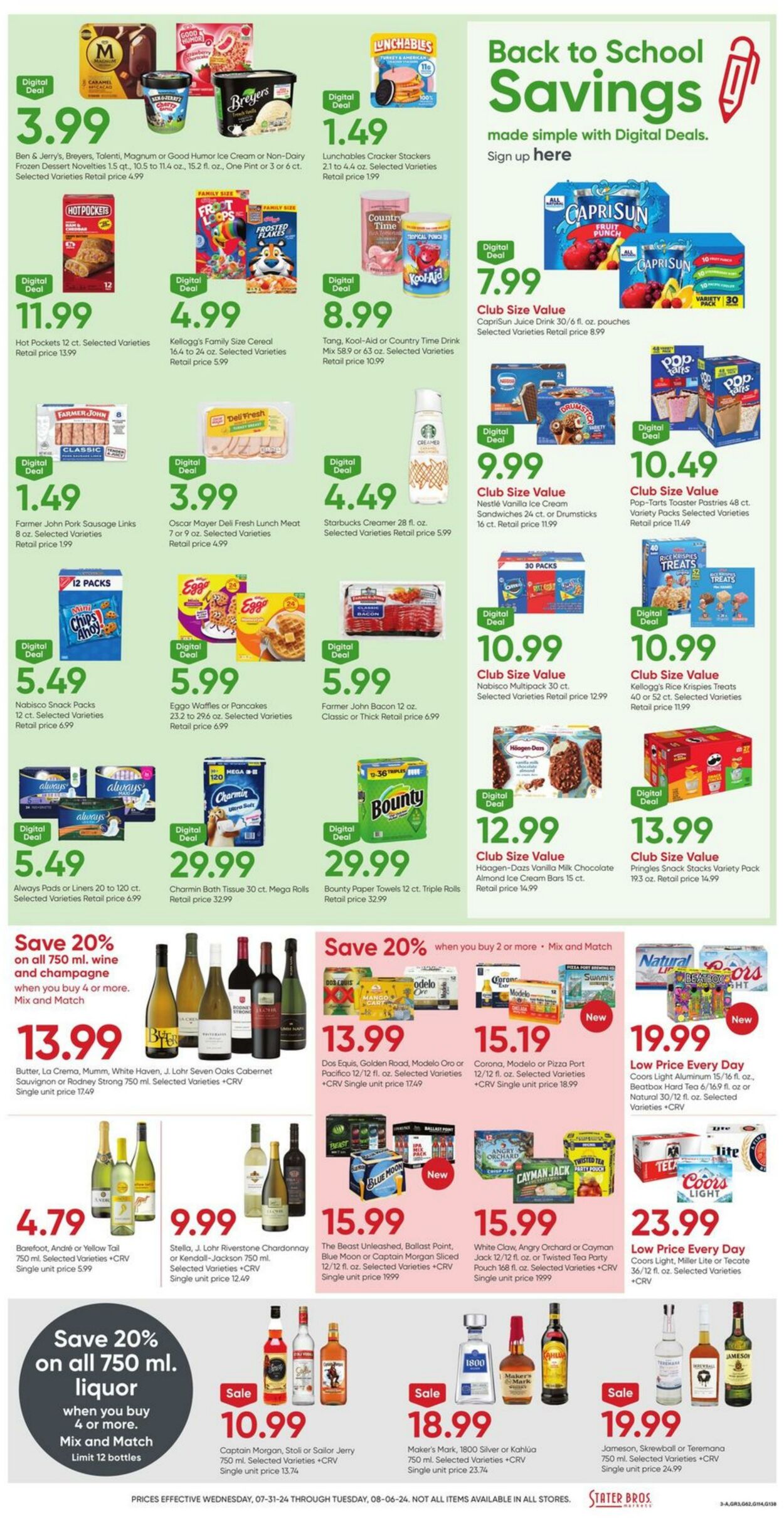 Weekly ad Stater Bros 07/31/2024 - 08/06/2024