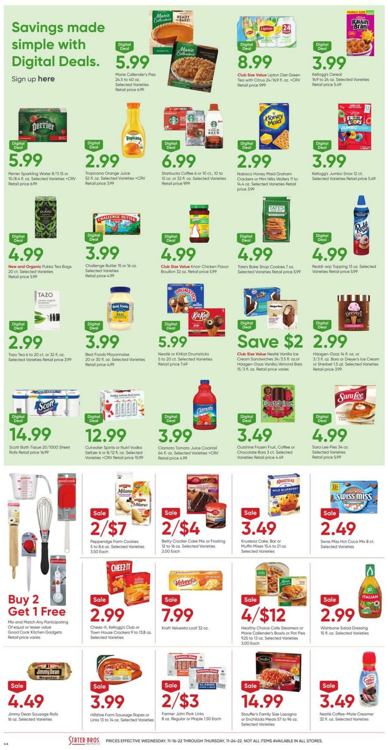 Weekly ad Stater Bros 11/16/2022 - 11/24/2022