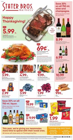Weekly ad Stater Bros 11/16/2022-11/24/2022