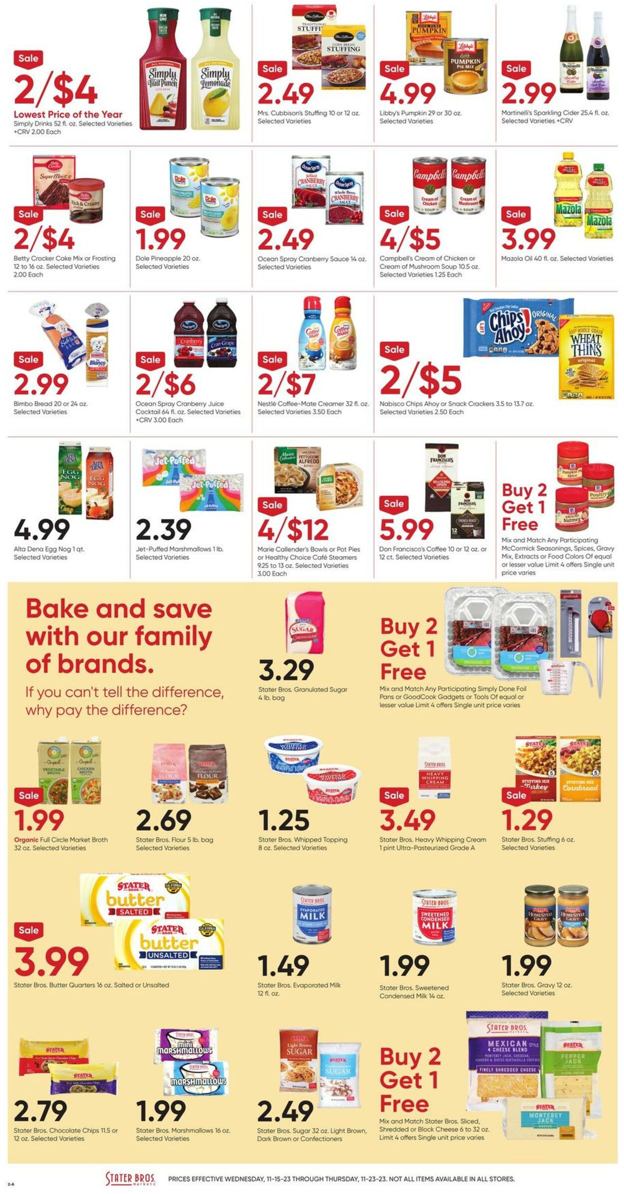 Weekly ad Stater Bros 11/15/2023 - 11/23/2023