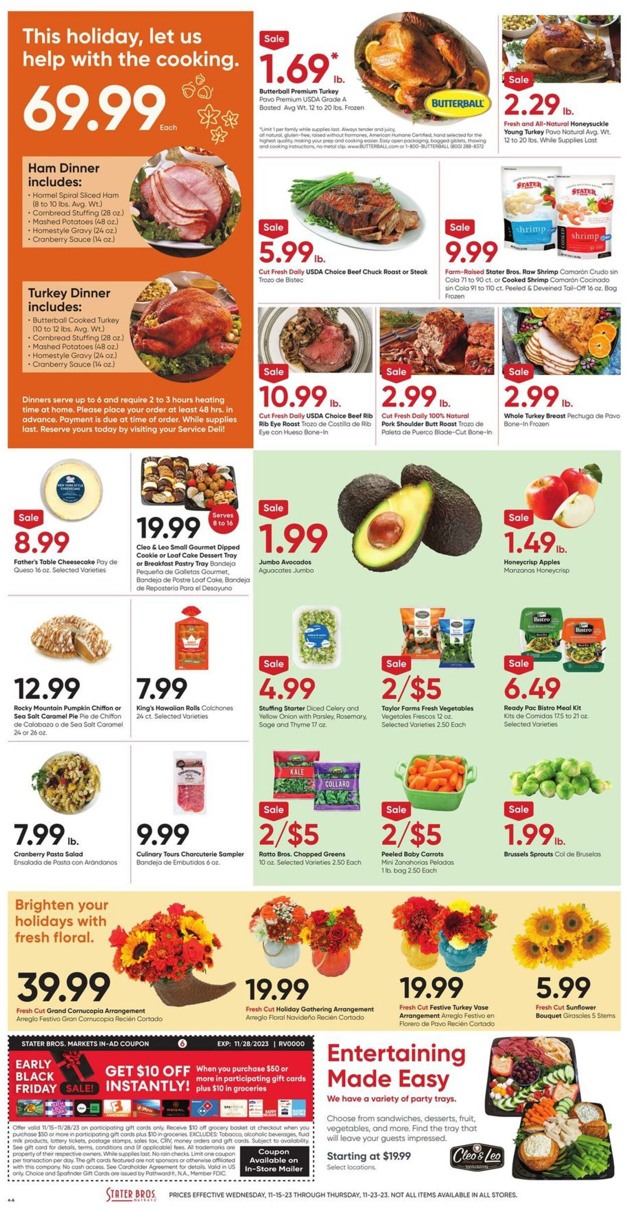 Weekly ad Stater Bros 11/15/2023 - 11/23/2023