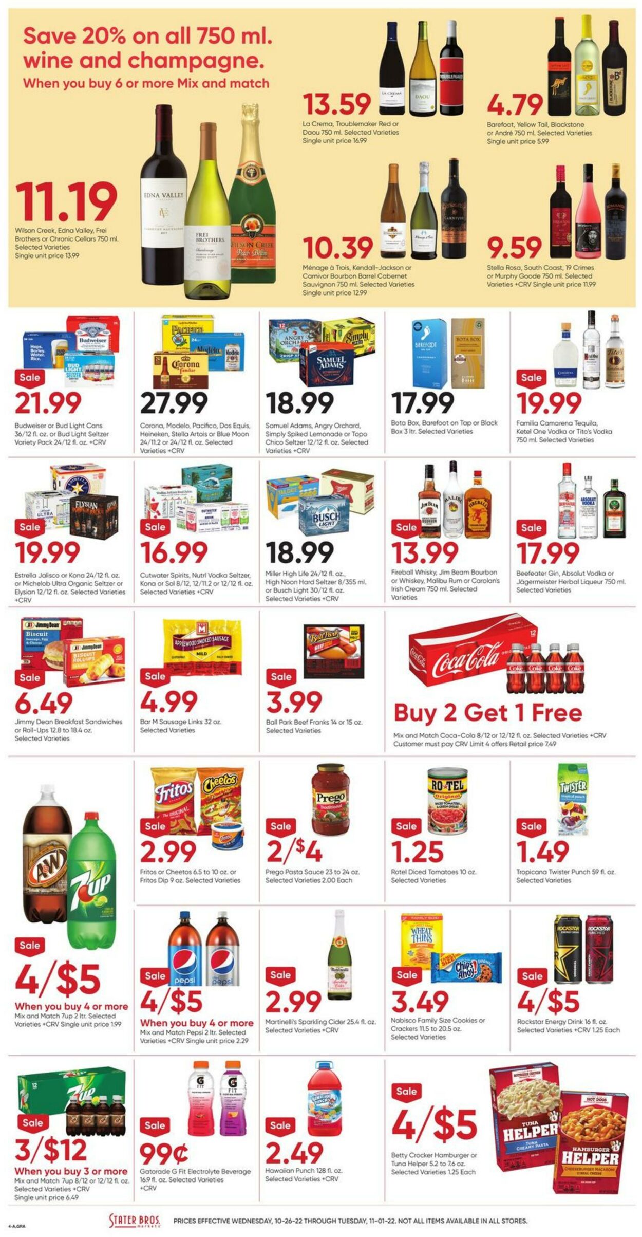Weekly ad Stater Bros 10/26/2022 - 11/01/2022