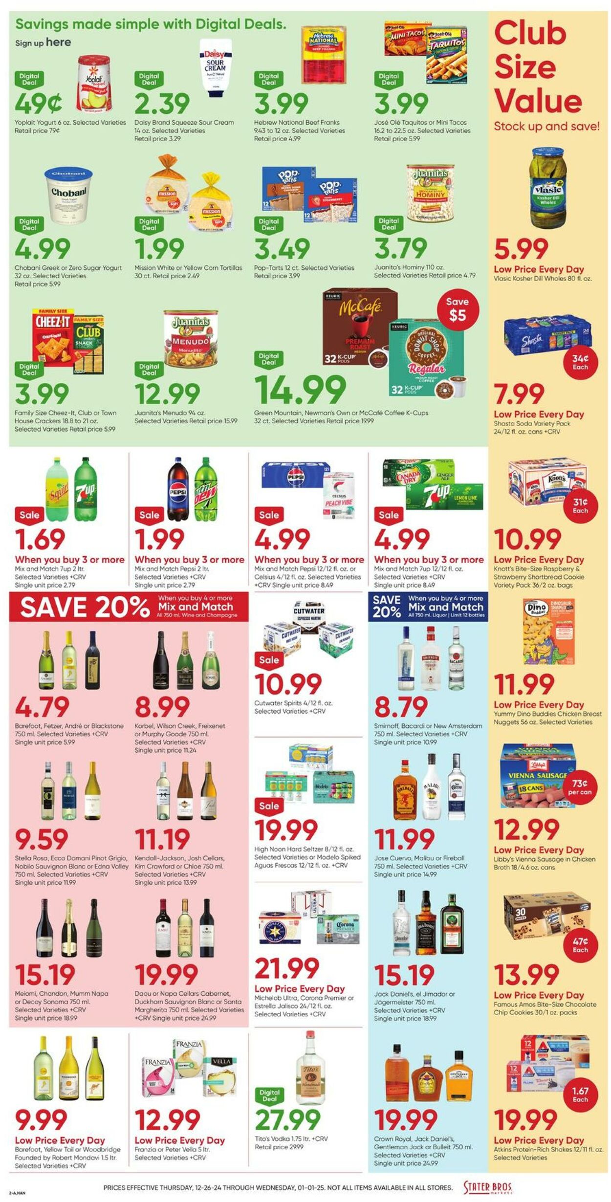 Weekly ad Stater Bros 12/26/2024 - 01/01/2025