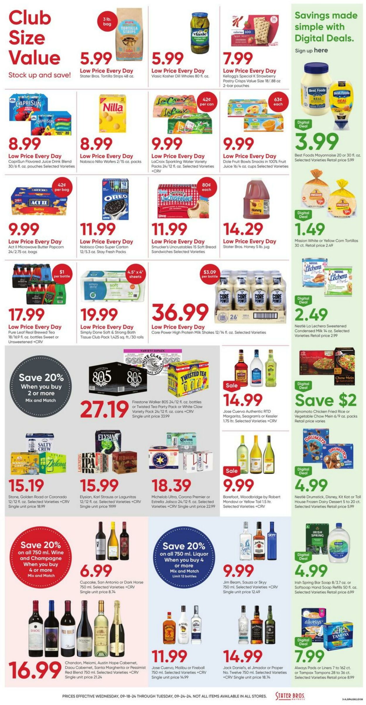 Weekly ad Stater Bros 09/18/2024 - 09/24/2024