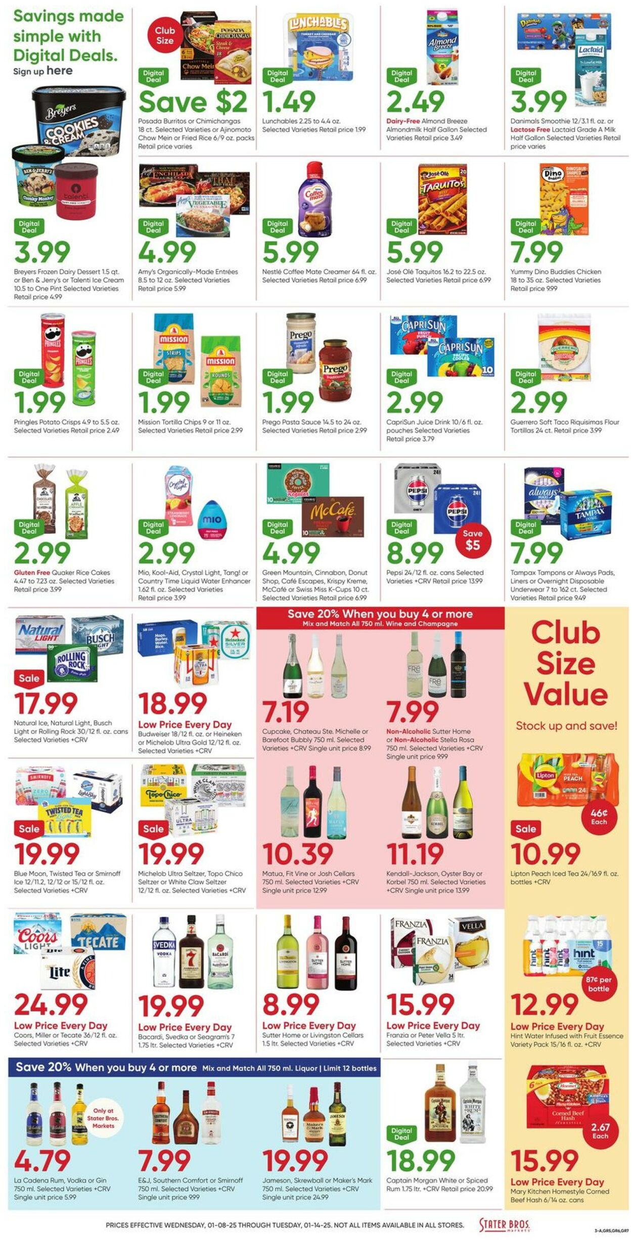 Weekly ad Stater Bros 01/08/2025 - 01/14/2025