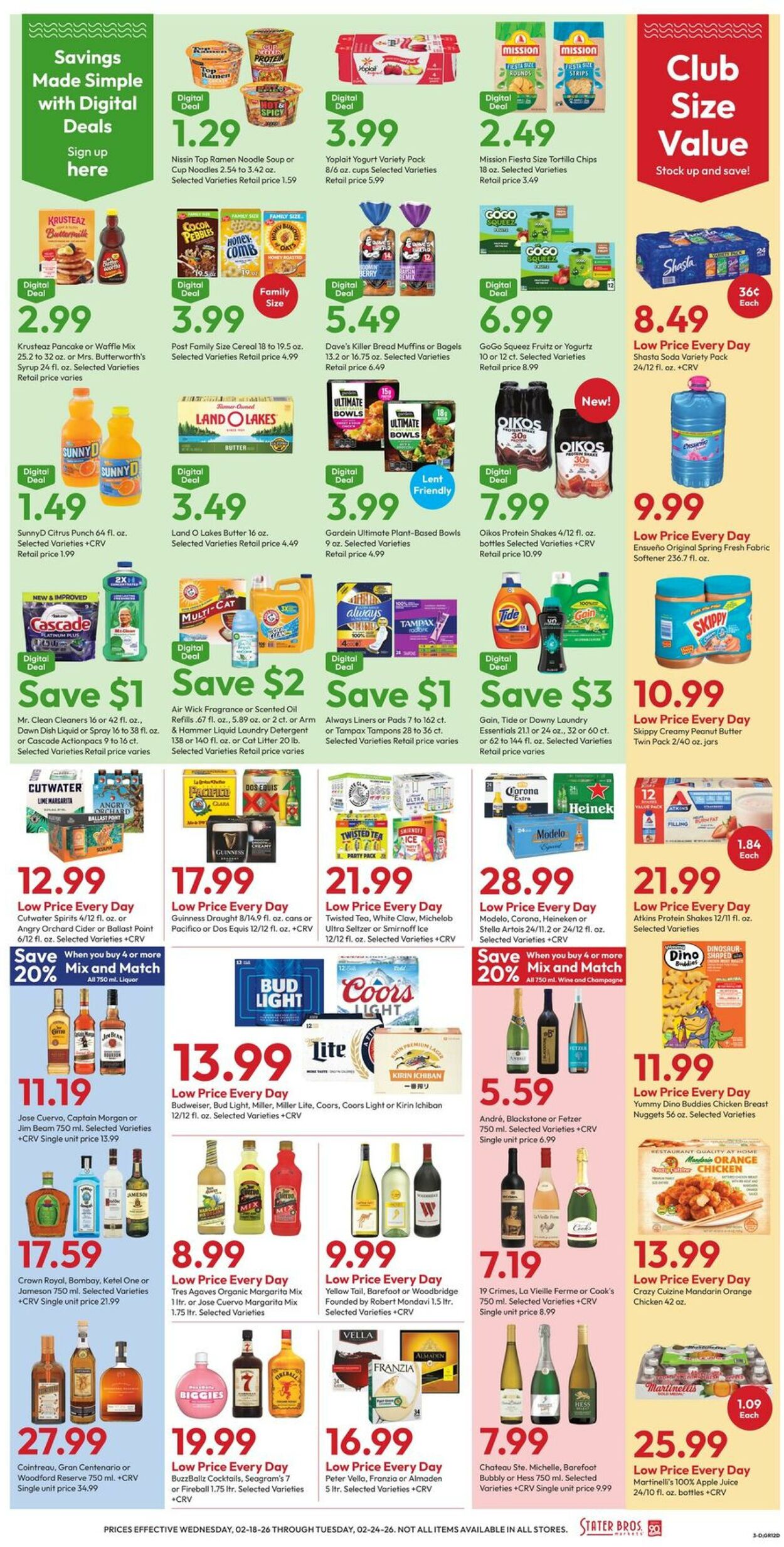 Weekly ad Stater Bros 02/18/2026 - 02/24/2026