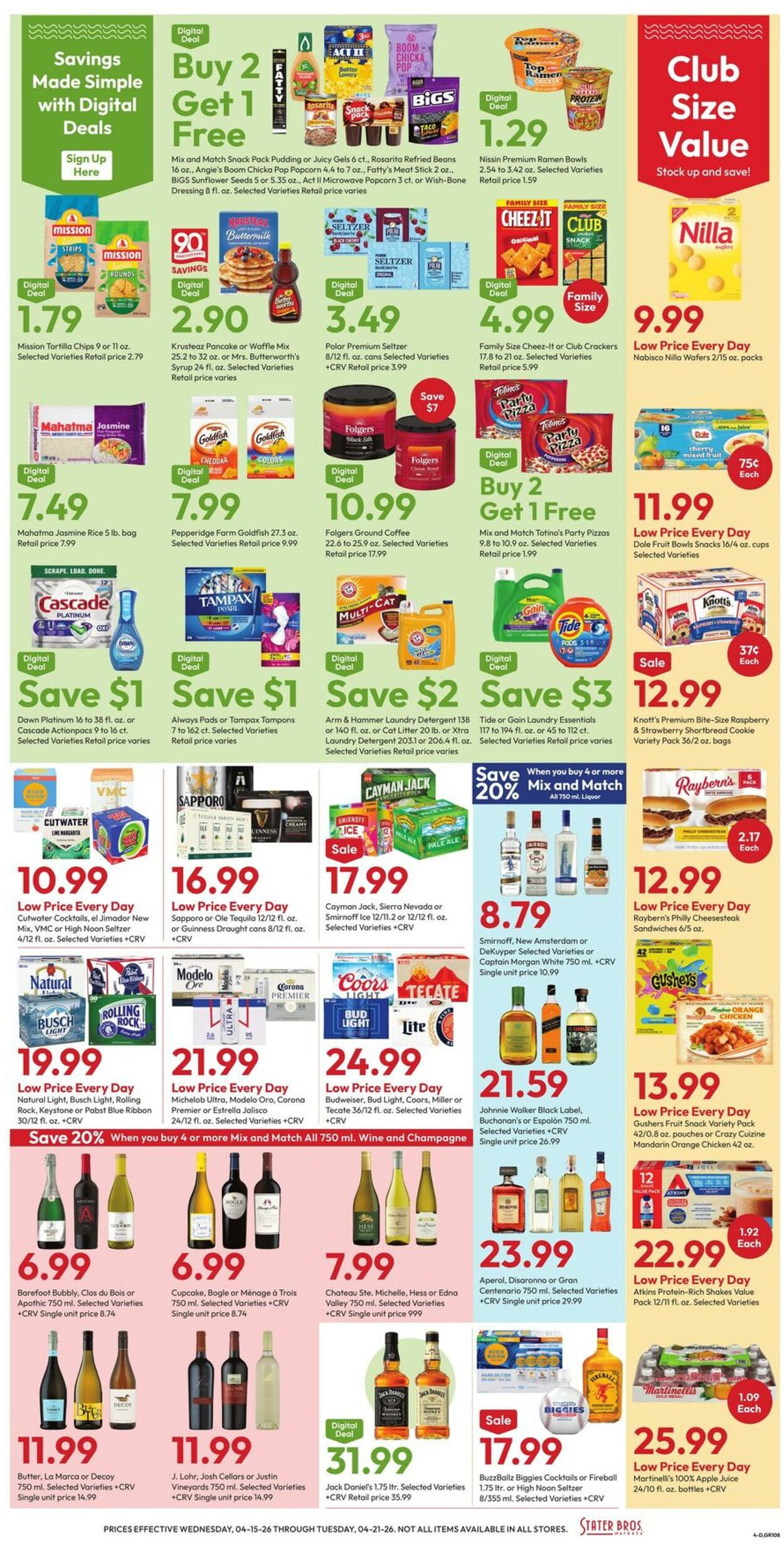 Weekly ad Stater Bros 04/15/2026 - 04/21/2026