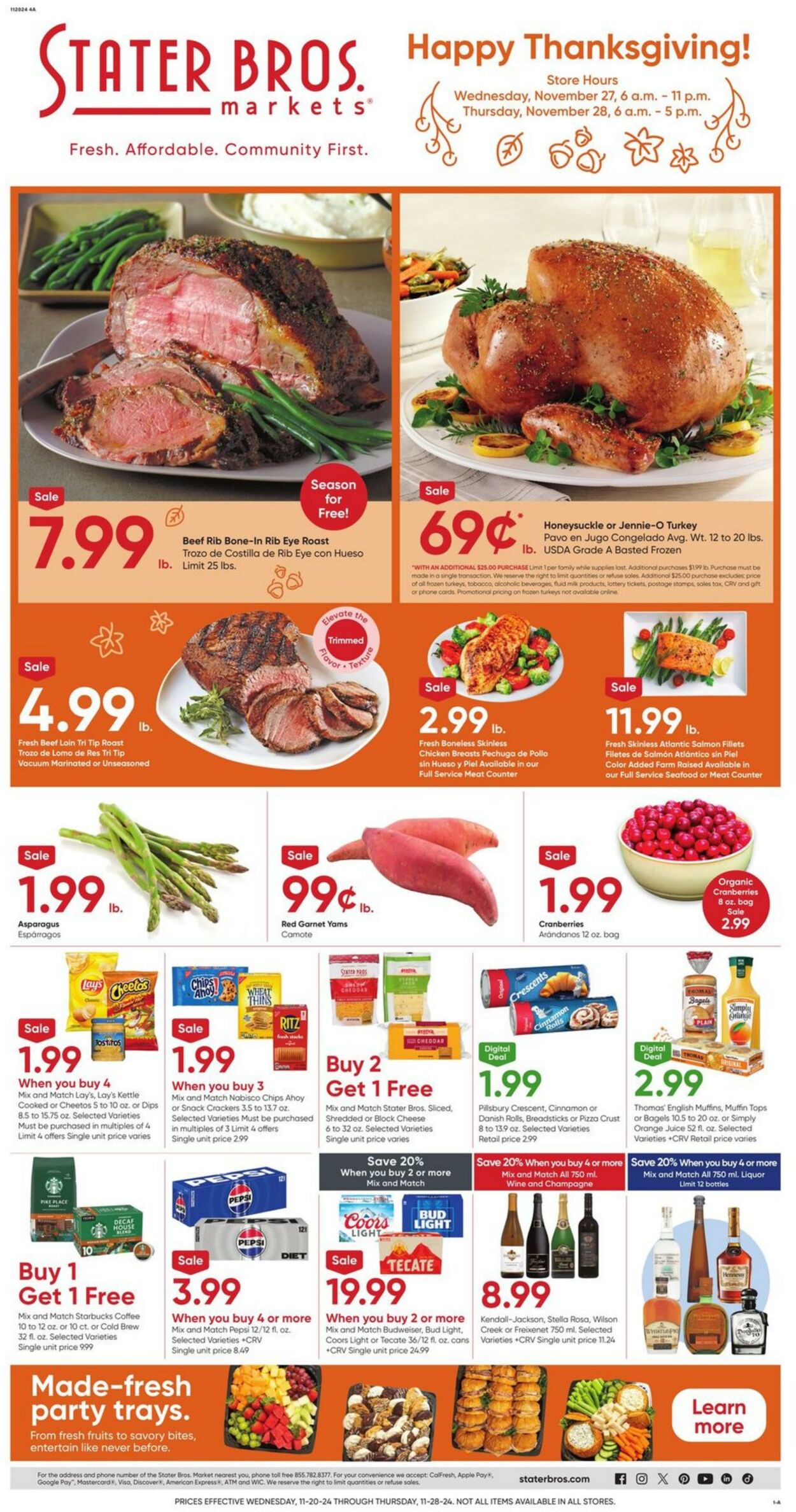 Weekly ad Stater Bros 11/20/2024 - 11/28/2024