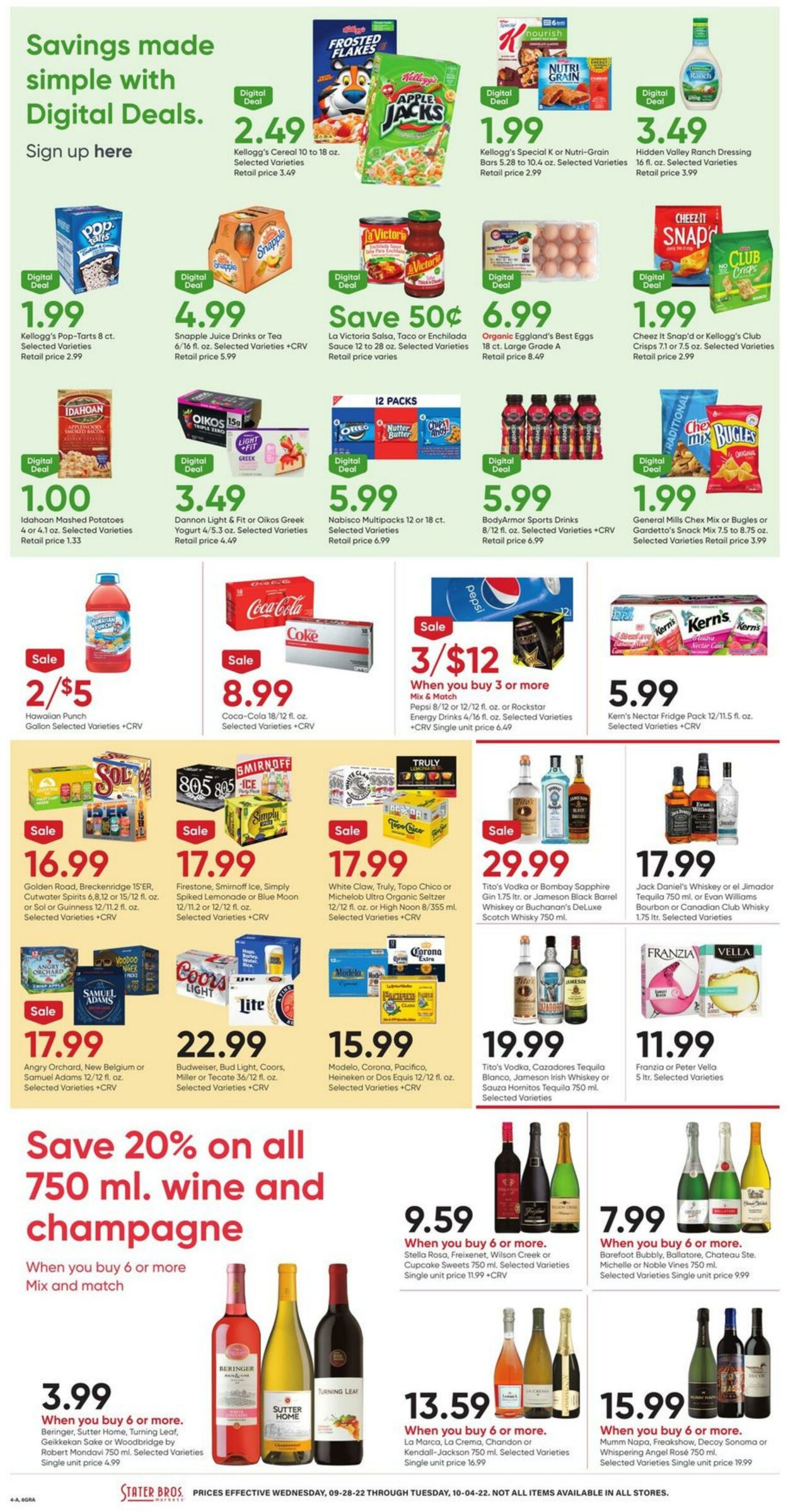Weekly ad Stater Bros 09/28/2022 - 10/04/2022