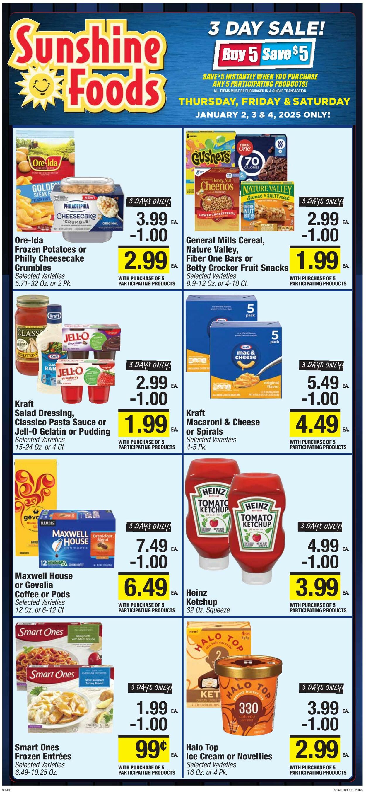 Weekly ad Sunshine Foods 01/01/2025 - 01/07/2025