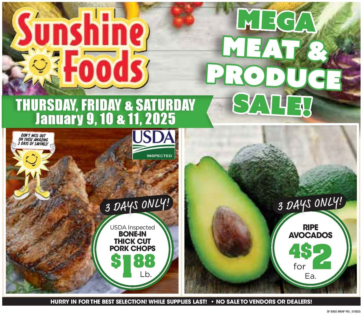 Weekly ad Sunshine Foods 01/08/2025 - 01/14/2025