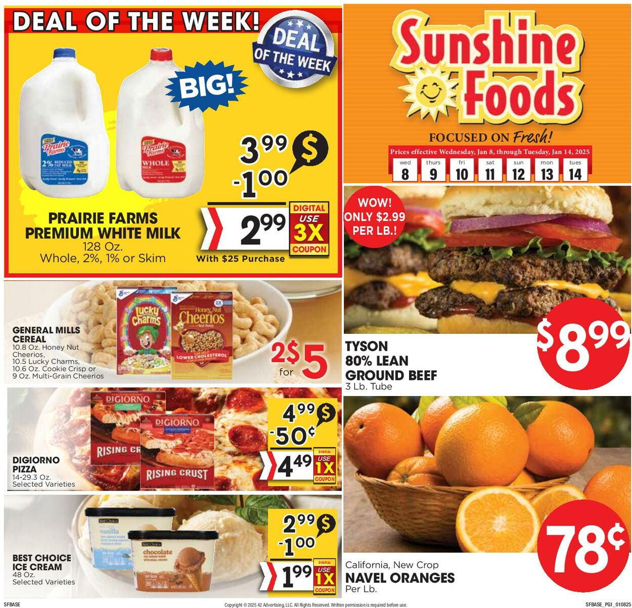 Weekly ad Sunshine Foods 01/08/2025 - 01/14/2025