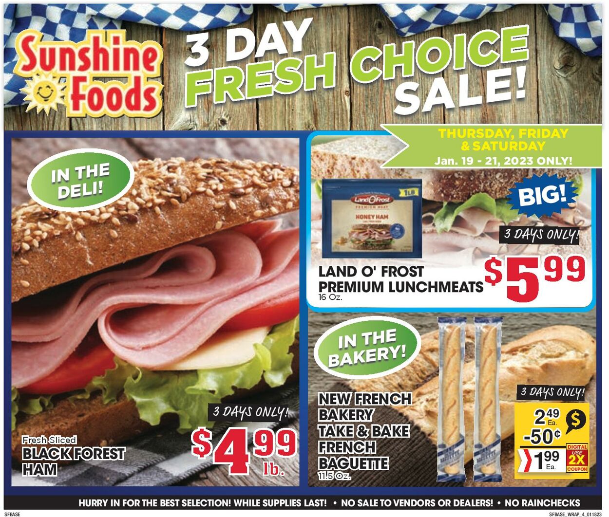 Weekly ad Sunshine Foods 01/18/2023 - 01/24/2023