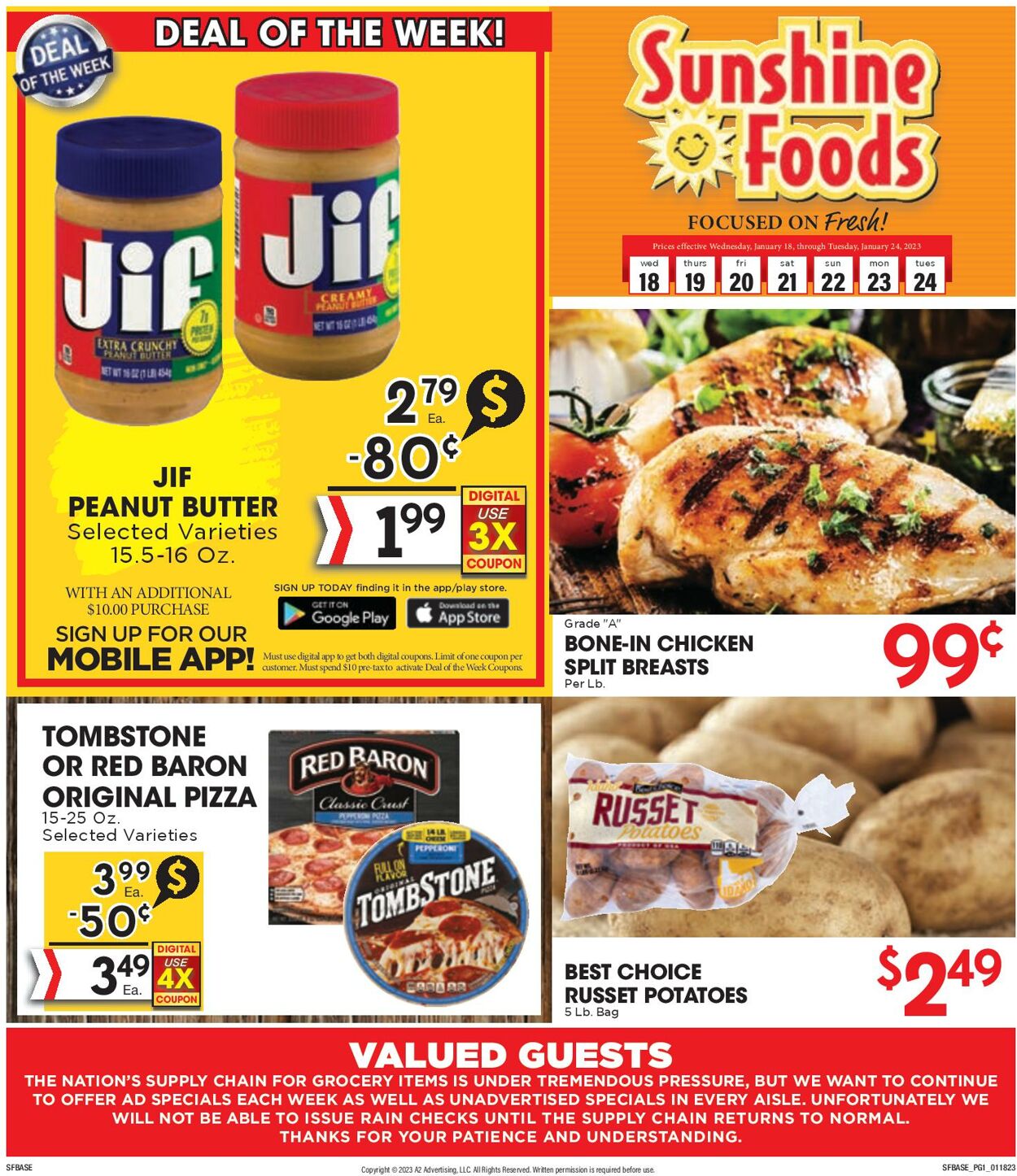 Weekly ad Sunshine Foods 01/18/2023-01/24/2024