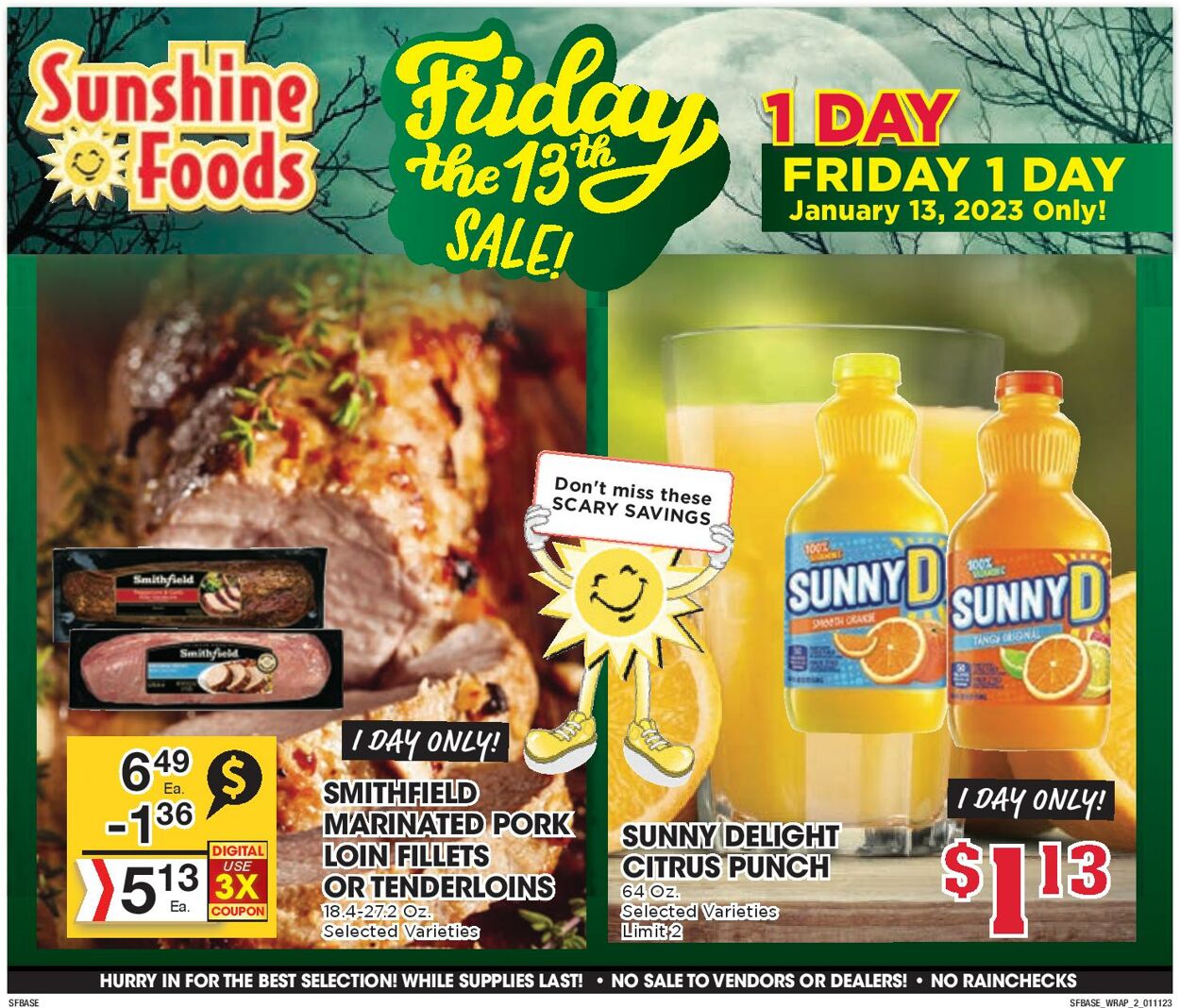 Weekly ad Sunshine Foods 01/11/2023 - 01/17/2023