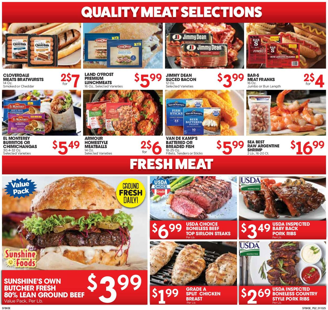 Weekly ad Sunshine Foods 01/15/2025 - 01/21/2025