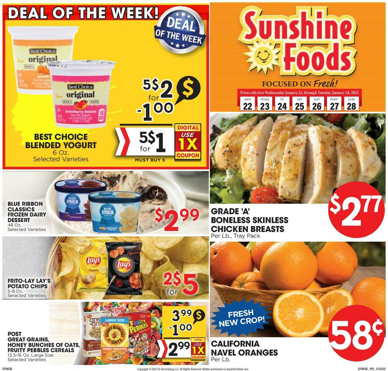 Weekly ad Sunshine Foods 01/22/2025 - 01/28/2025