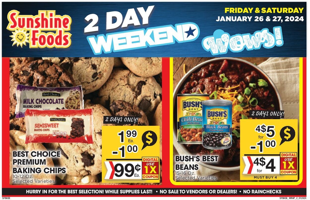 Weekly ad Sunshine Foods 01/24/2024 - 01/30/2024