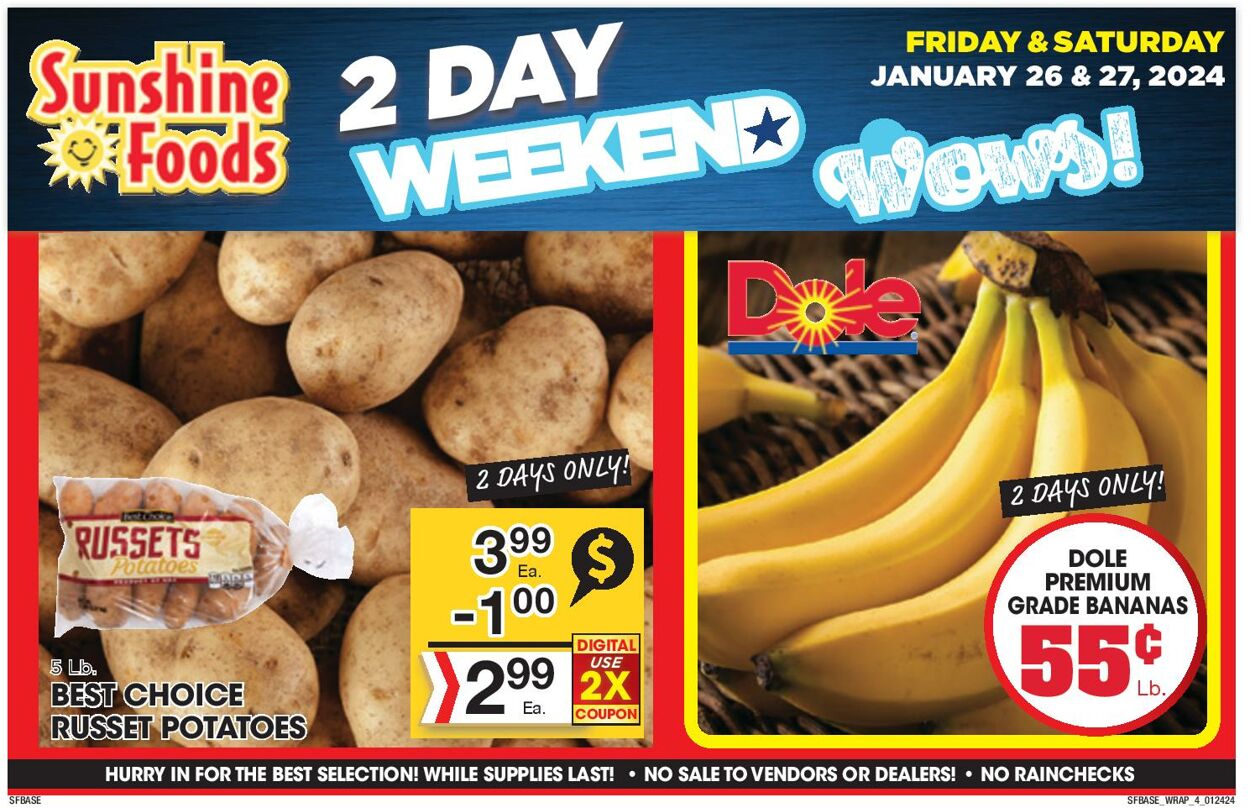 Weekly ad Sunshine Foods 01/24/2024 - 01/30/2024