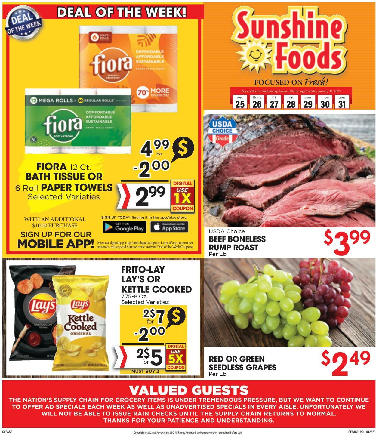 Sunshine Foods Promotional weekly ads