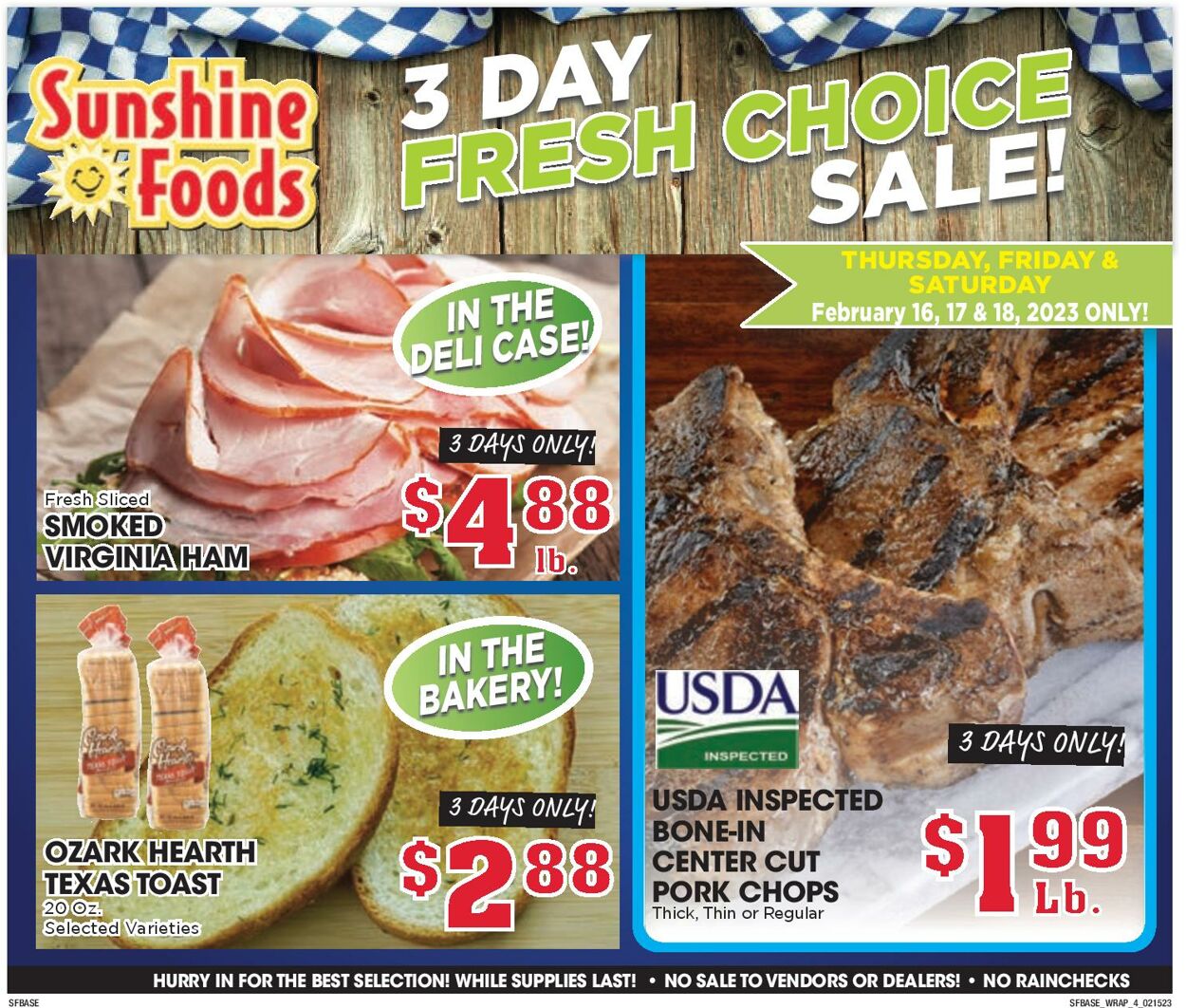 Weekly ad Sunshine Foods 02/15/2023 - 02/21/2023