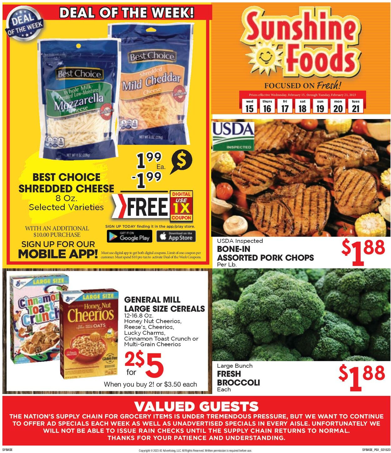 Weekly ad Sunshine Foods 02/15/2023 - 02/21/2023