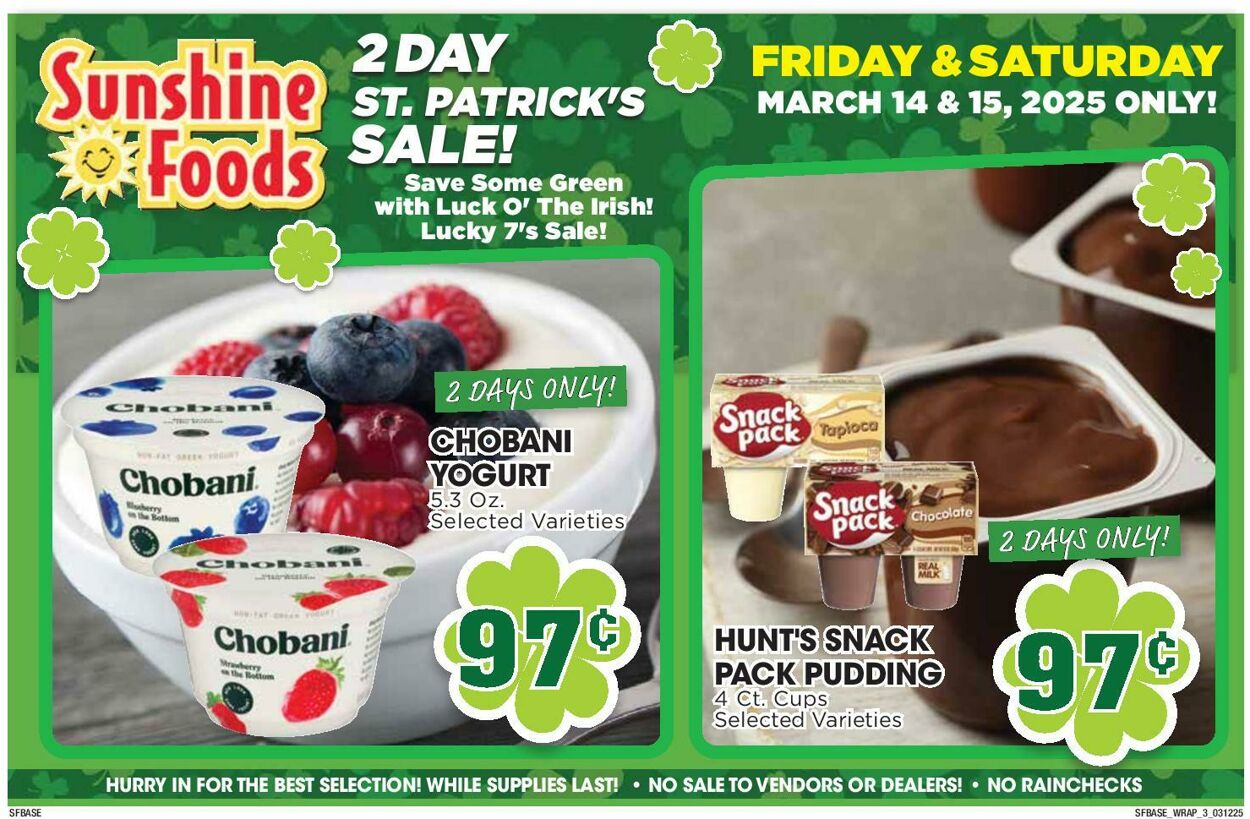 Weekly ad Sunshine Foods 03/12/2025 - 03/18/2025