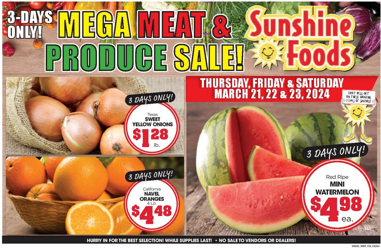 Weekly ad Sunshine Foods 03/20/2024 - 03/26/2024