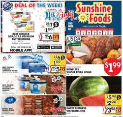 Weekly ad Sunshine Foods 06/26/2024 - 07/09/2024