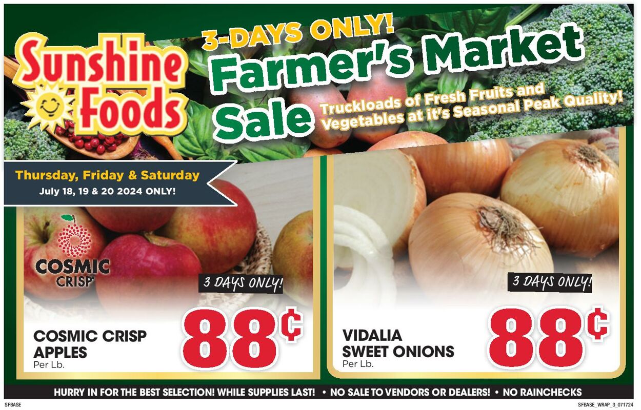 Weekly ad Sunshine Foods 07/17/2024 - 07/23/2024