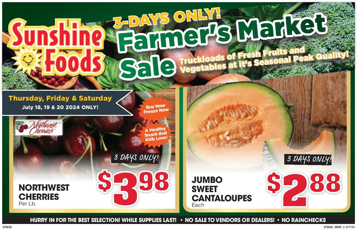 Weekly ad Sunshine Foods 07/17/2024 - 07/23/2024