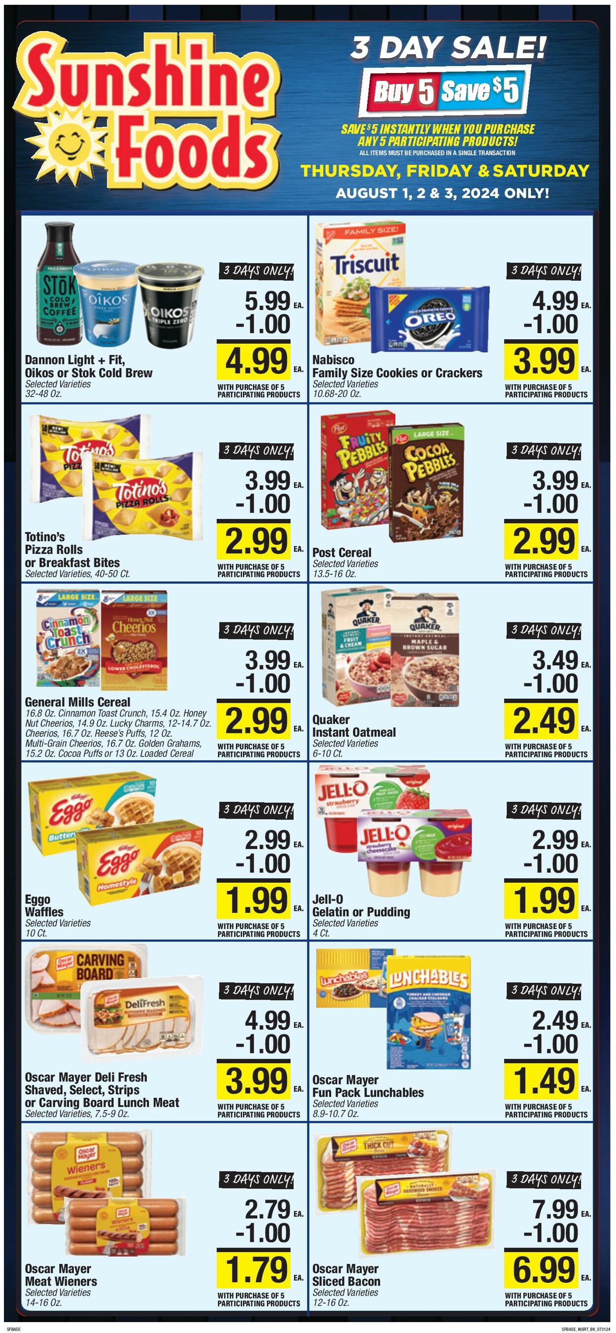 Weekly ad Sunshine Foods 07/31/2024 - 08/06/2024