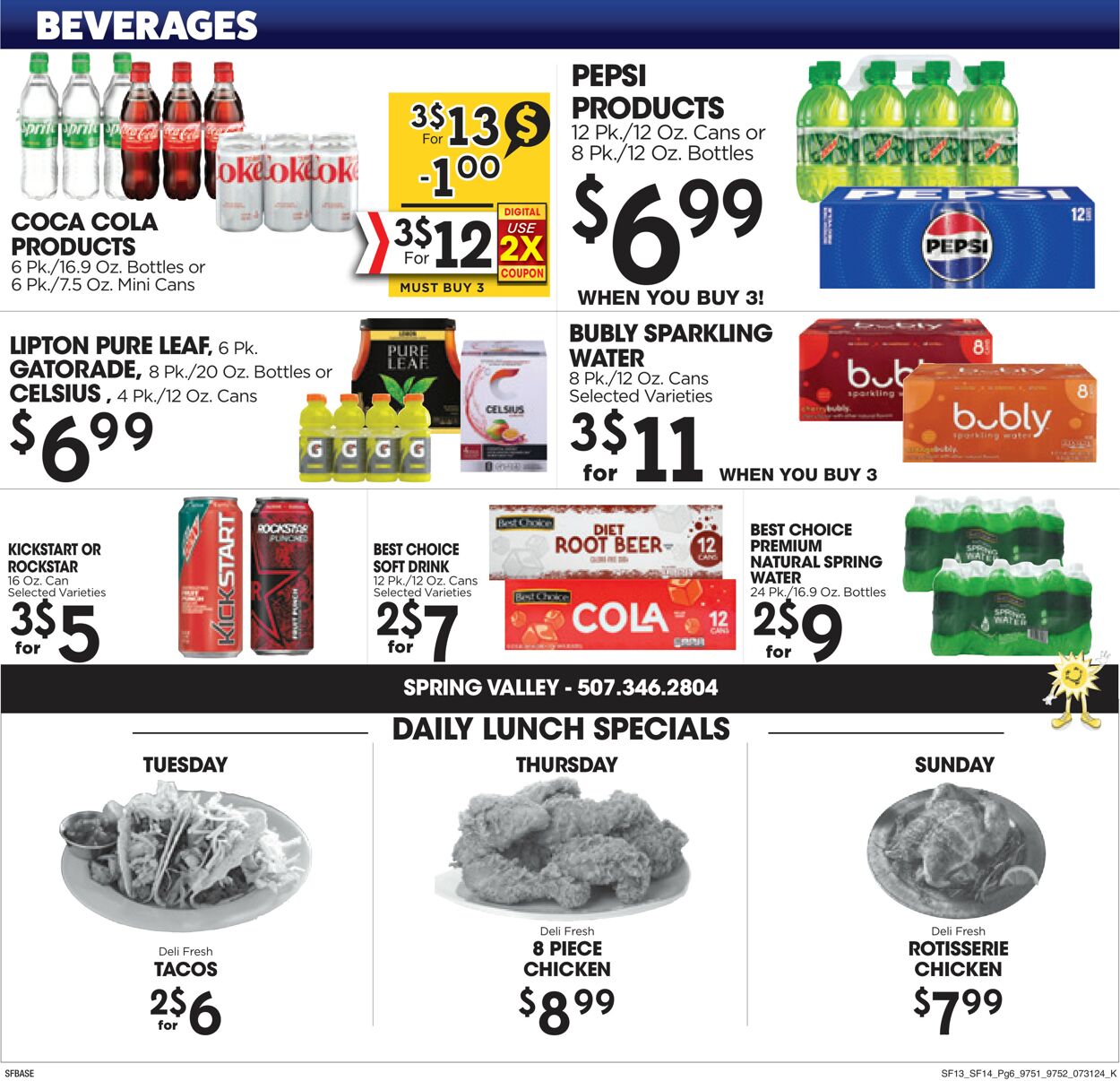 Weekly ad Sunshine Foods 07/31/2024 - 08/06/2024