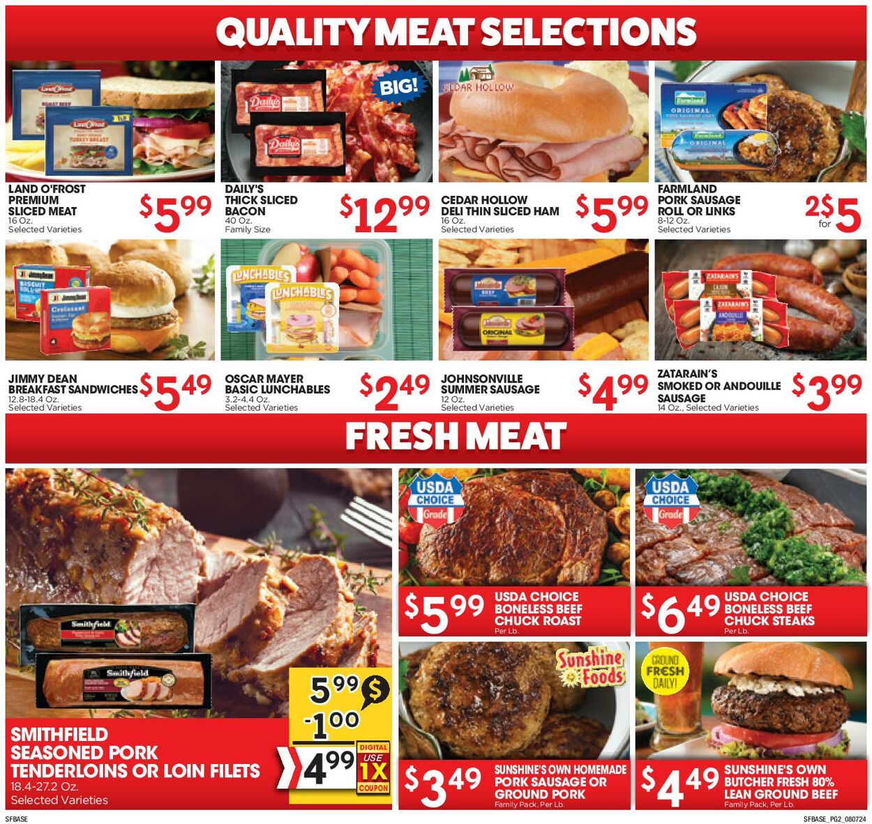 Weekly ad Sunshine Foods 08/07/2024 - 08/13/2024