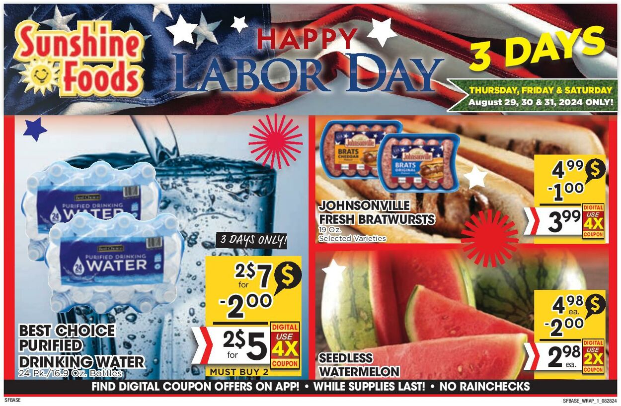 Weekly ad Sunshine Foods 08/28/2024 - 09/03/2024