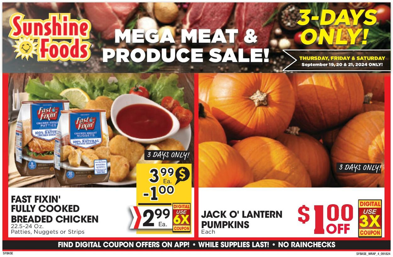 Weekly ad Sunshine Foods 09/18/2024 - 09/24/2024