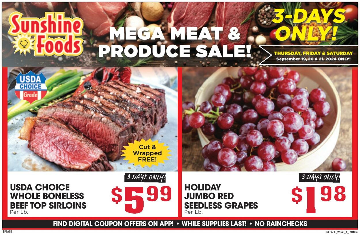 Weekly ad Sunshine Foods 09/18/2024 - 09/24/2024