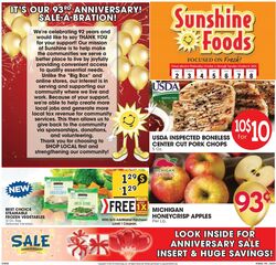 Weekly ad Sunshine Foods 10/25/2023 - 10/31/2023