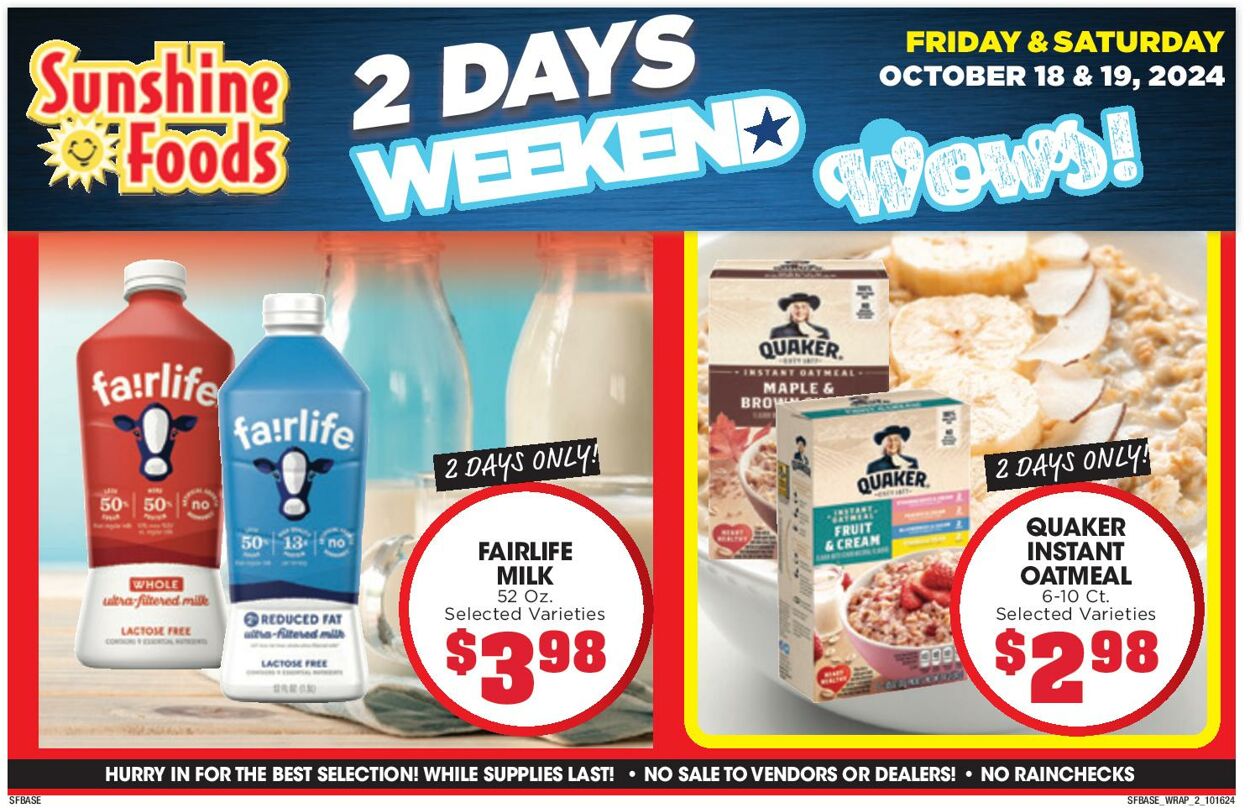 Weekly ad Sunshine Foods 10/16/2024 - 10/22/2024